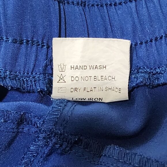 Men's Super Lightweight Soft Polyester Blue Lounge Shorts Size Large L NEW - Picture 7 of 10